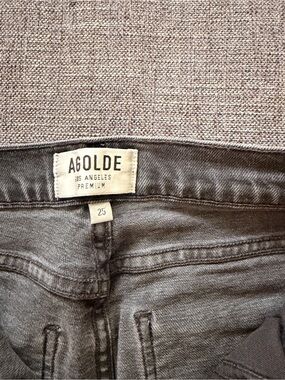 Agolde Women's Charcoal High-Rise Jeans